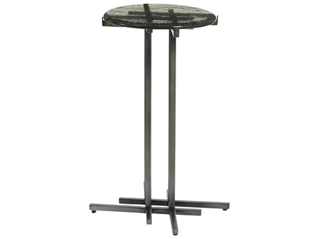 Pulaski Accents Round Glass Metal End Table