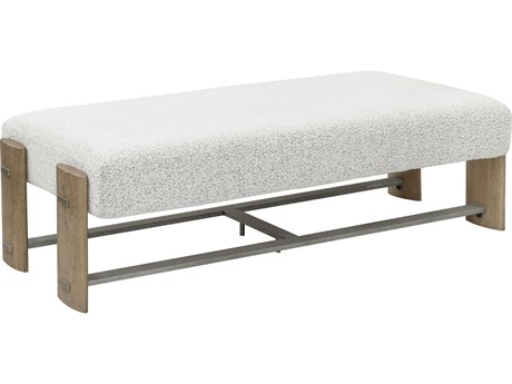 Pulaski Accents Grey Upholstered Accent Bench