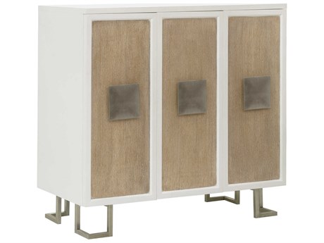 Pulaski White Brown Rubberwood Accent Chest