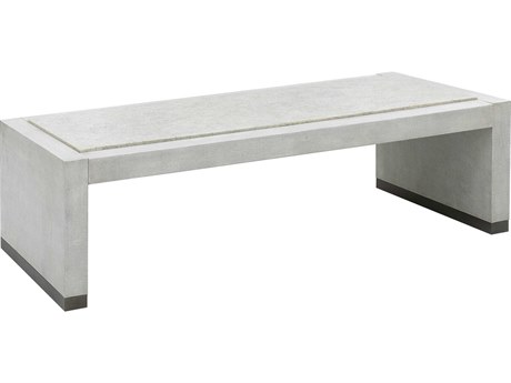 Pulaski Rectangular Stone White Coffee Table