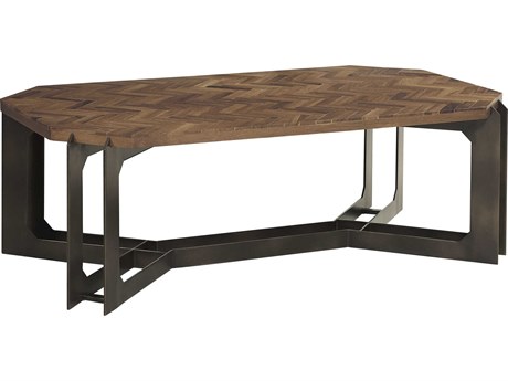 Pulaski Accents Rustic Cocktail Table with Metal Base