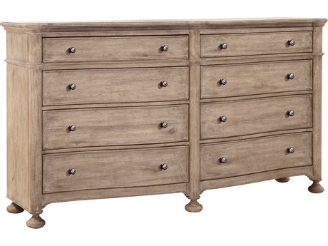 Pulaski Higgins Street Brown Rubberwood Double Dresser
