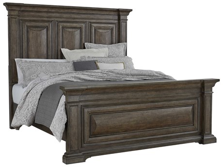 Pulaski Woodbury Cowboy Boots Brown Rubberwood Wood Queen Panel Bed