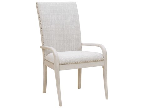 Pulaski Ashby Place Rubberwood White Upholstered Arm Dining Chair