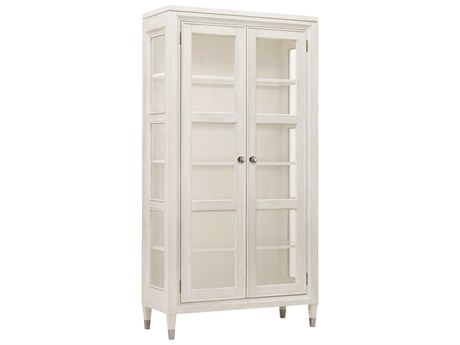 Pulaski Ashby Place Rubberwood Reflection Gray Display Cabinet