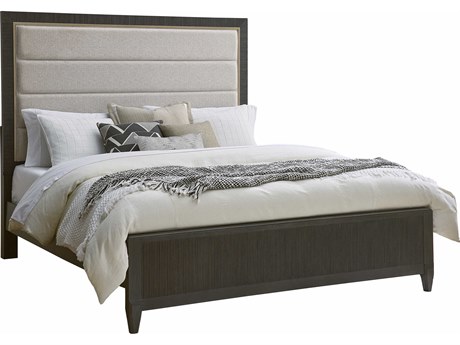 Pulaski West End Loft Tuxedo White Rubberwood Upholstered King Panel Bed