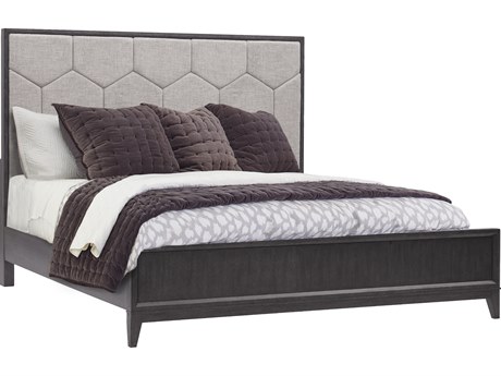 Pulaski Quincy Molasses Black Rubberwood Upholstered California King Panel Bed
