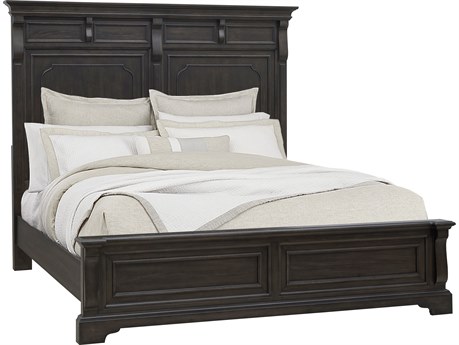 Pulaski Hickory Creek Brown Velvet Wood Queen Panel Bed