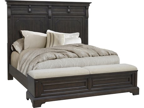 Pulaski Hickory Creek Brown Velvet Wood Queen Panel Bed