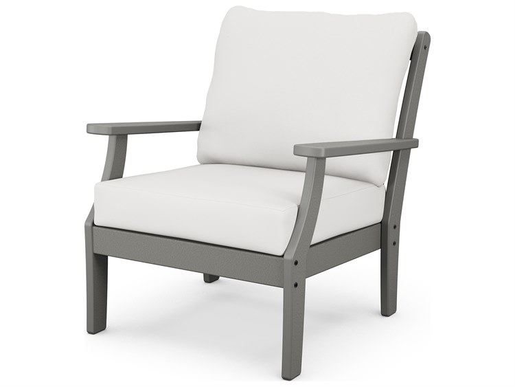 POLYWOOD® Braxton Recycled Plastic Cushion Lounge Chair