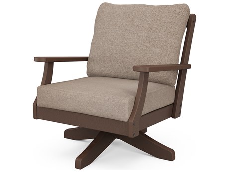 POLYWOOD® Braxton Deep Seating Recycled Plastic Swivel Lounge Chair