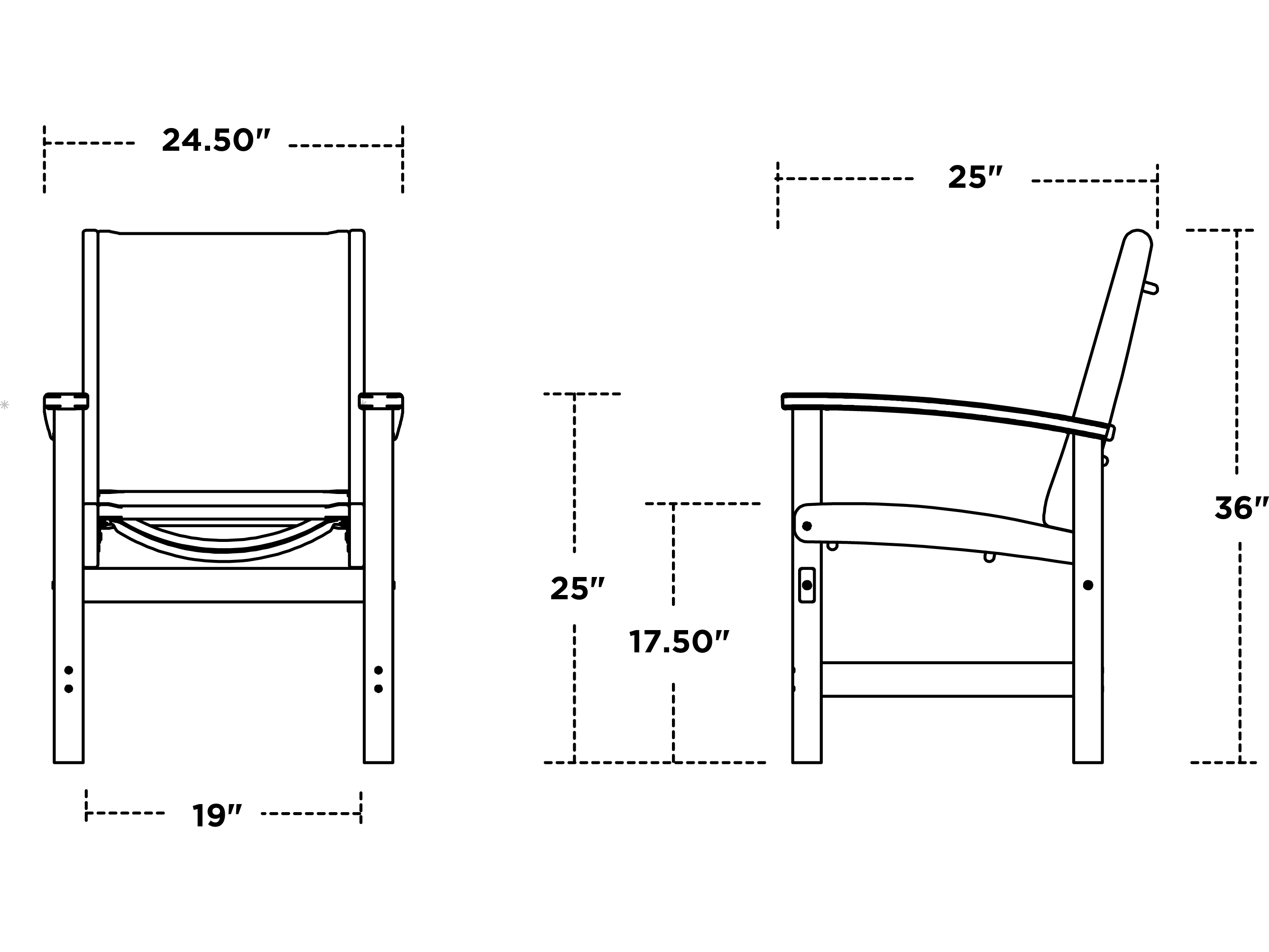 POLYWOOD® Coastal Recycled Plastic Dining Chair | PW9010