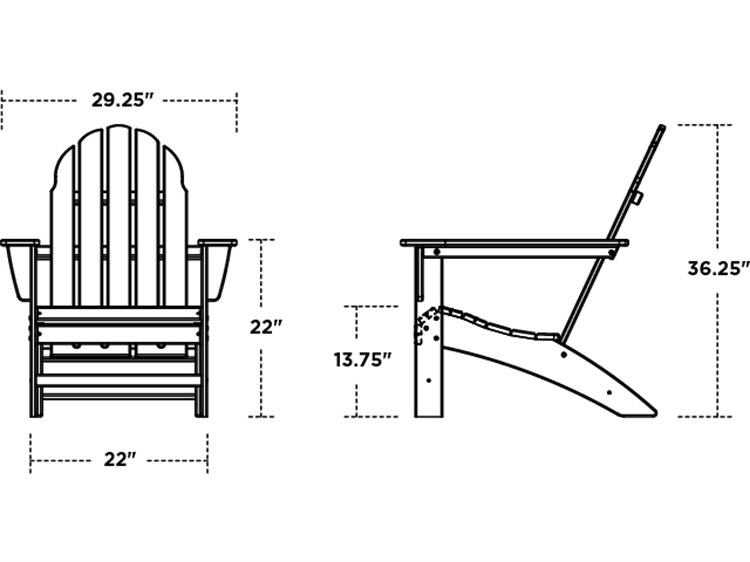 POLYWOOD® Vineyard Recycled Plastic Adirondack Chair | PWAD400