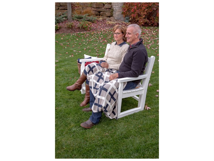 POLYWOOD® Chippendale Recycled Plastic Glider Loveseat PWCDG48