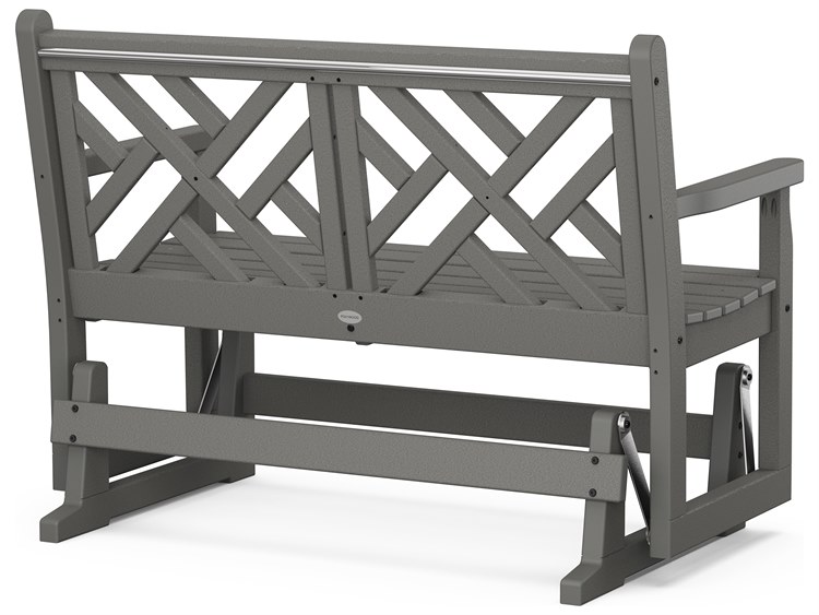 POLYWOOD® Chippendale Recycled Plastic Glider Loveseat PWCDG48