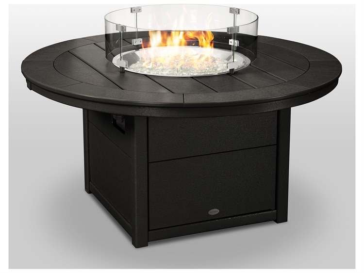 POLYWOOD® Recycled Plastic 48'' Round Fire Pit Table