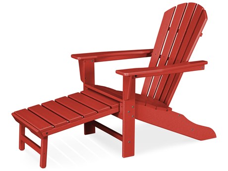 POLYWOOD® South Beach Adirondack Arm Chair with Hideaway Ottoman Seat Replacement Cushion