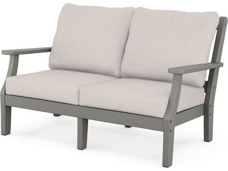 POLYWOOD® Martha Stewart by POLYWOOD® Chinoiserie Deep Seating Outdoor Patio Loveseat