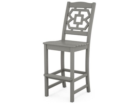POLYWOOD® Martha Stewart by POLYWOOD® Chinoiserie Patio Bar Side Chair