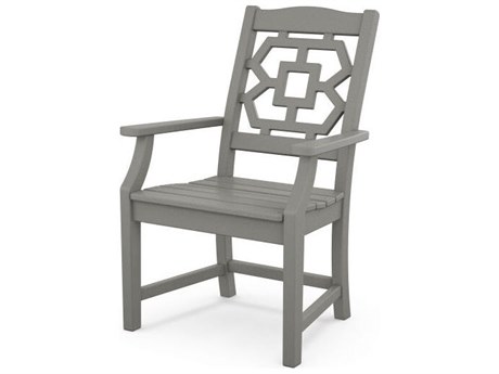 POLYWOOD® Martha Stewart by POLYWOOD® Chinoiserie Outdoor Patio Dining Arm Chair