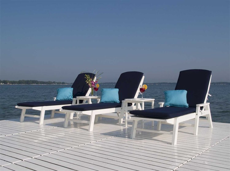 Polywood Nautical Chaise Lounge Set Nautirp Polywood Nautical Chaise Lounge Set