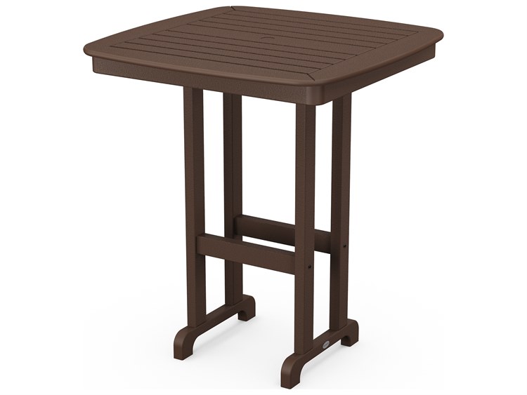 POLYWOOD® Nautical Recycled Plastic 37'' Square Bar Table