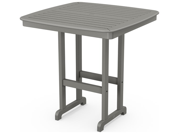 POLYWOOD® Nautical Recycled Plastic 44'' Square Bar Table