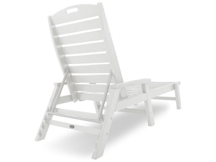 POLYWOOD® Nautical Recycled Plastic Stackable Chaise Lounge PWNCC2280
