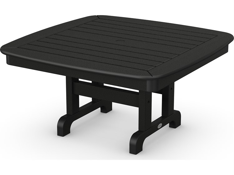 POLYWOOD® Nautical Recycled Plastic 37'' Square Chat Table