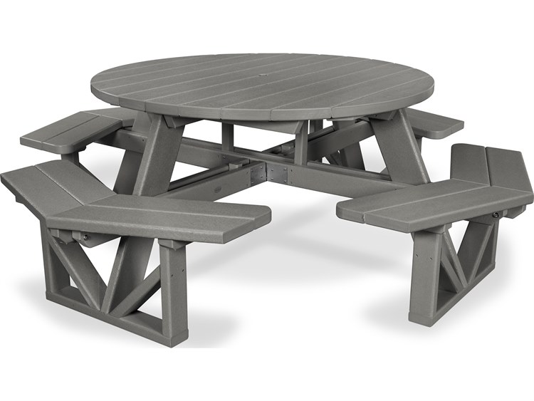 POLYWOOD® Park Recycled Plastic Octagon Outdoor Picnic Table PWPH53