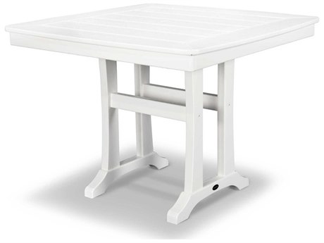 POLYWOOD® Farmhouse Recycled Plastic 37'' Wide Square Dining Table ...
