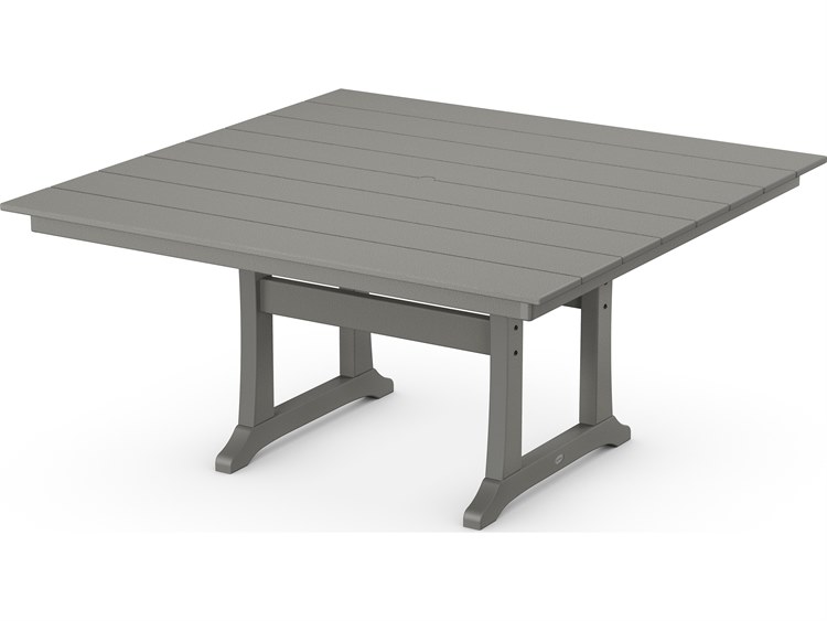 POLYWOOD® Farmhouse Recycled Plastic 59'' Square Dining Table | PWPL85T1L1