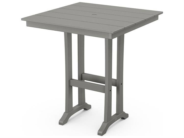 POLYWOOD® Farmhouse Recycled Plastic 37'' Square Bar Table