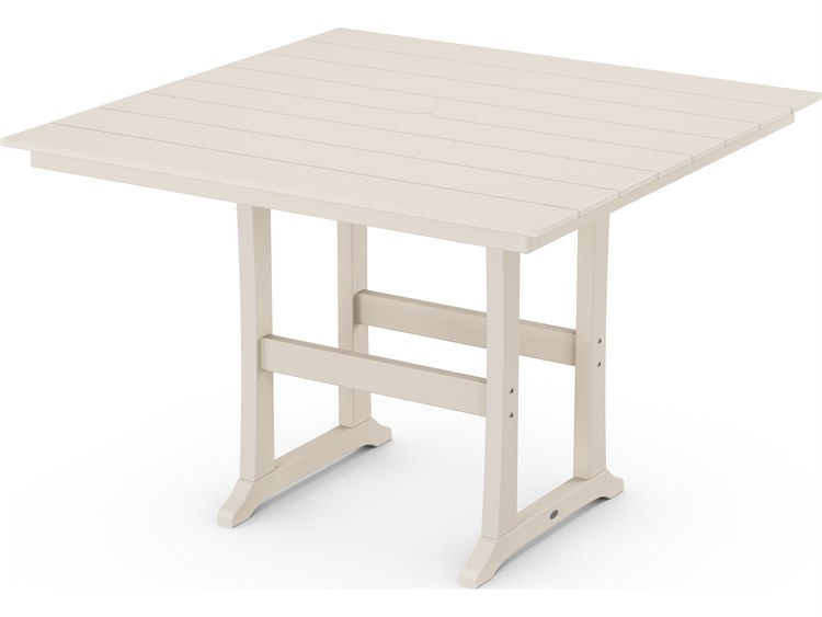 POLYWOOD® Farmhouse Recycled Plastic 59'' Square Bar Table