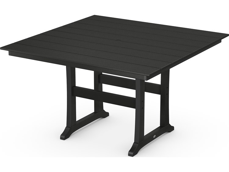 POLYWOOD® Farmhouse Recycled Plastic 59'' Square Counter Table