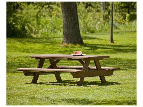 POLYWOOD® Park Recycled Plastic 72''W x 6D Rectangular Picnic Table