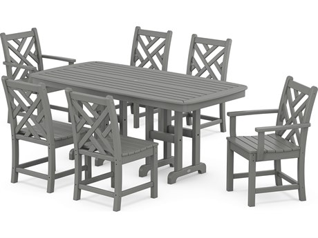POLYWOOD® Chippendale Recycled Plastic 7-Piece Dining Set
