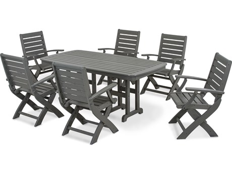 POLYWOOD® Signature Recycled Plastic 7-Piece Dining Set