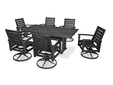 POLYWOOD® Signature Recycled Plastic 7 Piece Dining Set