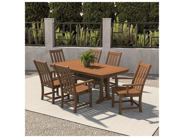 POLYWOOD® Vineyard Recycled Plastic 7 Piece Patio Dining Set | PWPWS4071