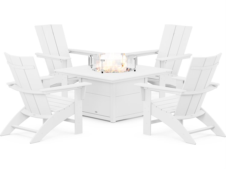 POLYWOOD® Modern Recycled Plastic Outdoor Lounge Set PWPWS4121