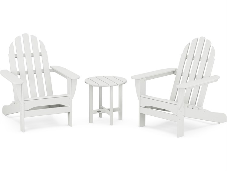 POLYWOOD® Classic Adirondack Recycled Plastic 3-Piece Patio Lounge Set ...