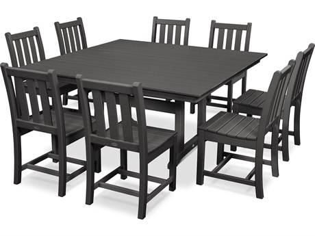 POLYWOOD® Traditional Garden Recycled Plastic 9 Piece Dining Set