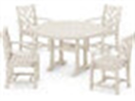 POLYWOOD® Chippendale Recycled Plastic 5 Piece Dining Set