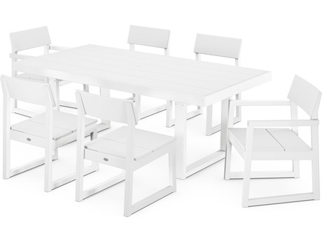 POLYWOOD® Edge Recycled Plastic 7 Piece Dining Set
