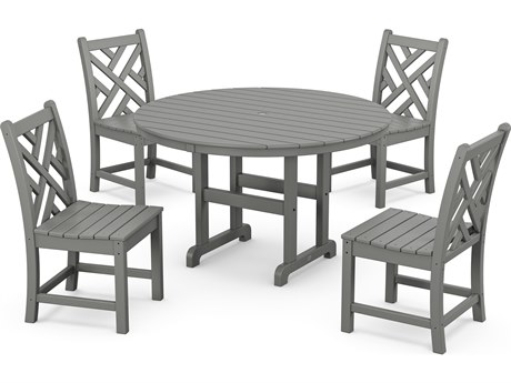 POLYWOOD® Chippendale Recycled Plastic 5 Piece Dining Set