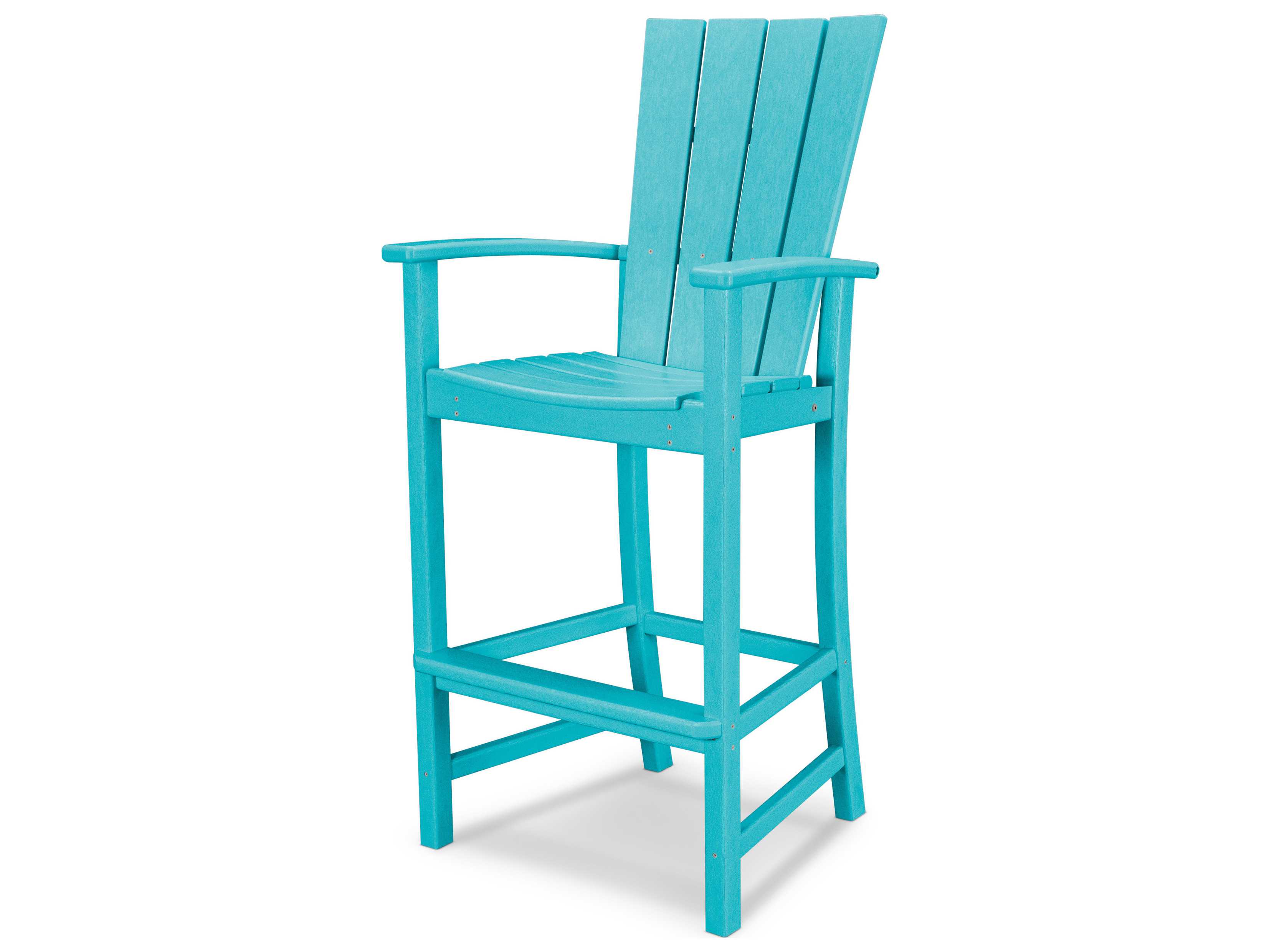 POLYWOOD® Quattro Recycled Plastic Adirondack Bar Chair ...