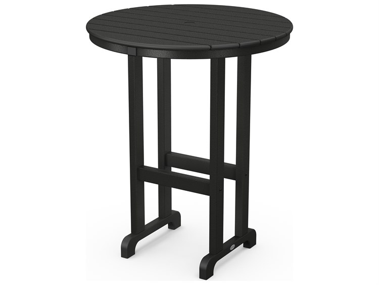 POLYWOOD® Traditional Recycled Plastic 36'' Round Bar Height Table