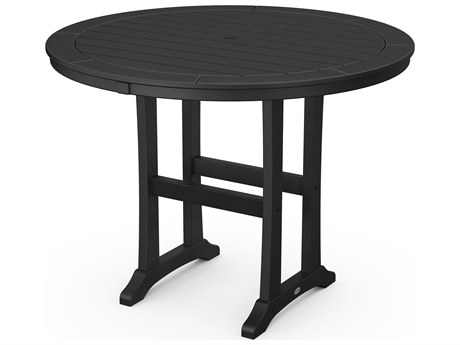 POLYWOOD® Nautical Recycled Plastic 48'' Round Counter Table