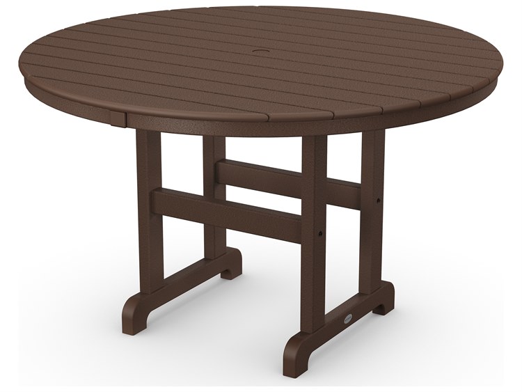 POLYWOOD® La Casa Cafe Recycled Plastic Round Patio Dining Table with